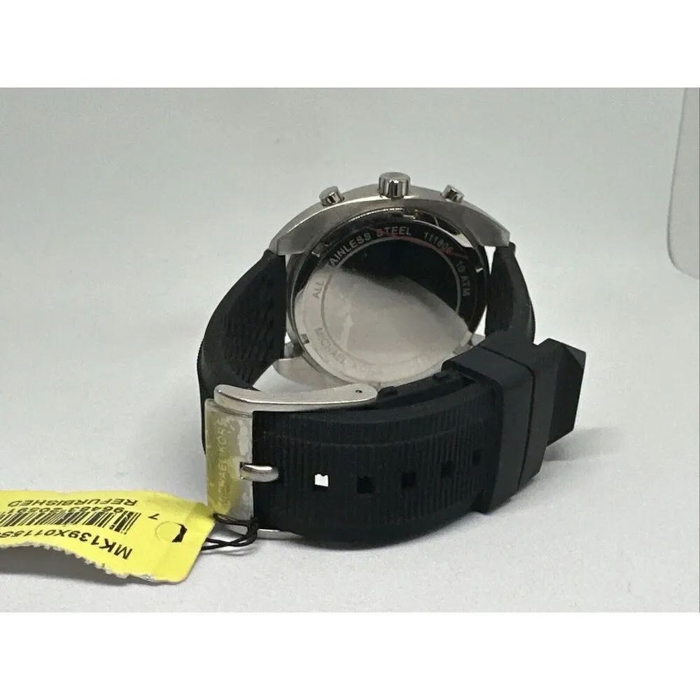 Michael Kors Dane MK8611 Men's Black Silicone Strap Analog Dial Watch HME435